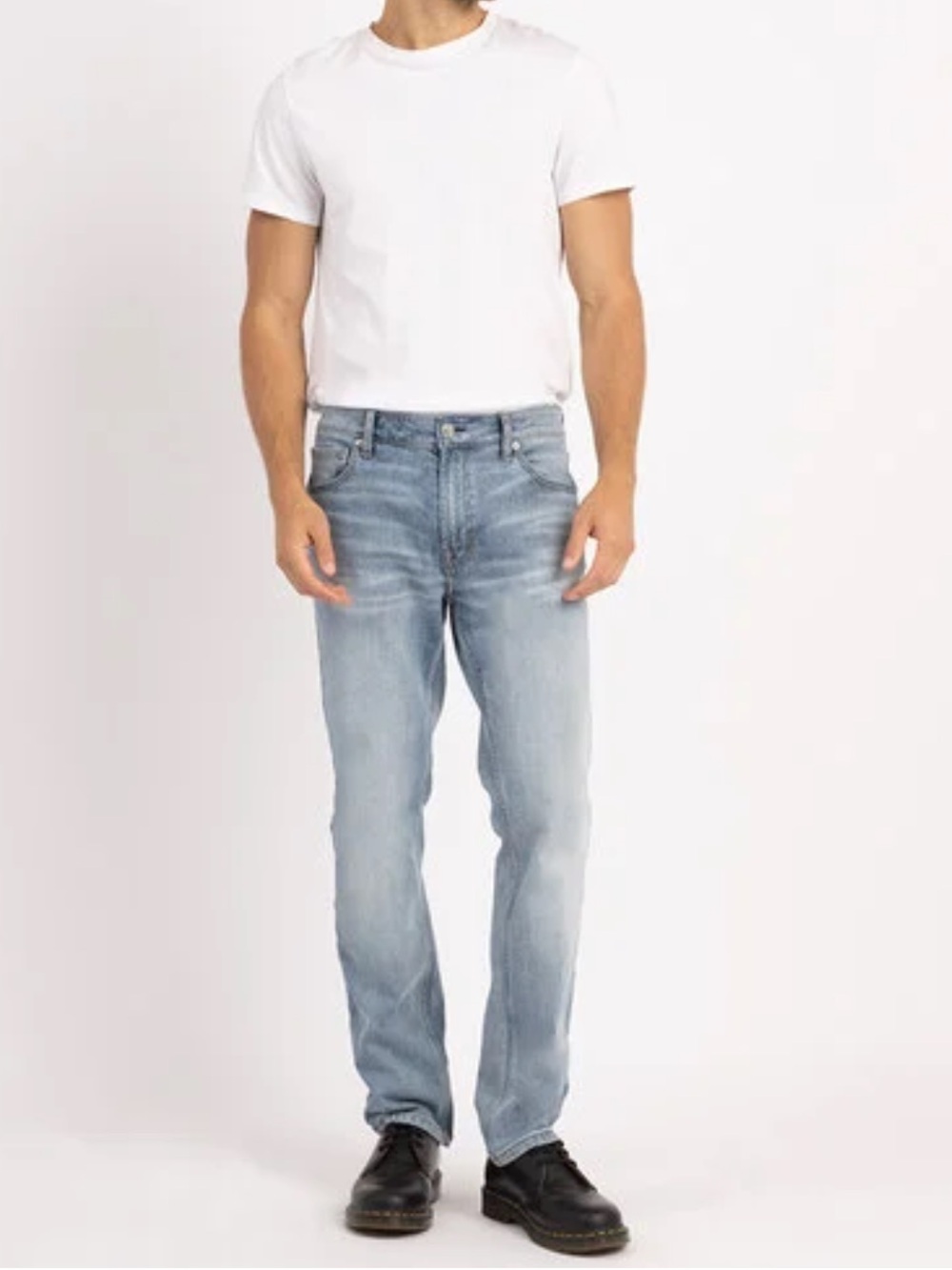 Bootlegger The Real Mc-Coy Slim Straight Leg 32/32 Mid Blue Wash 5 Pocket Denim